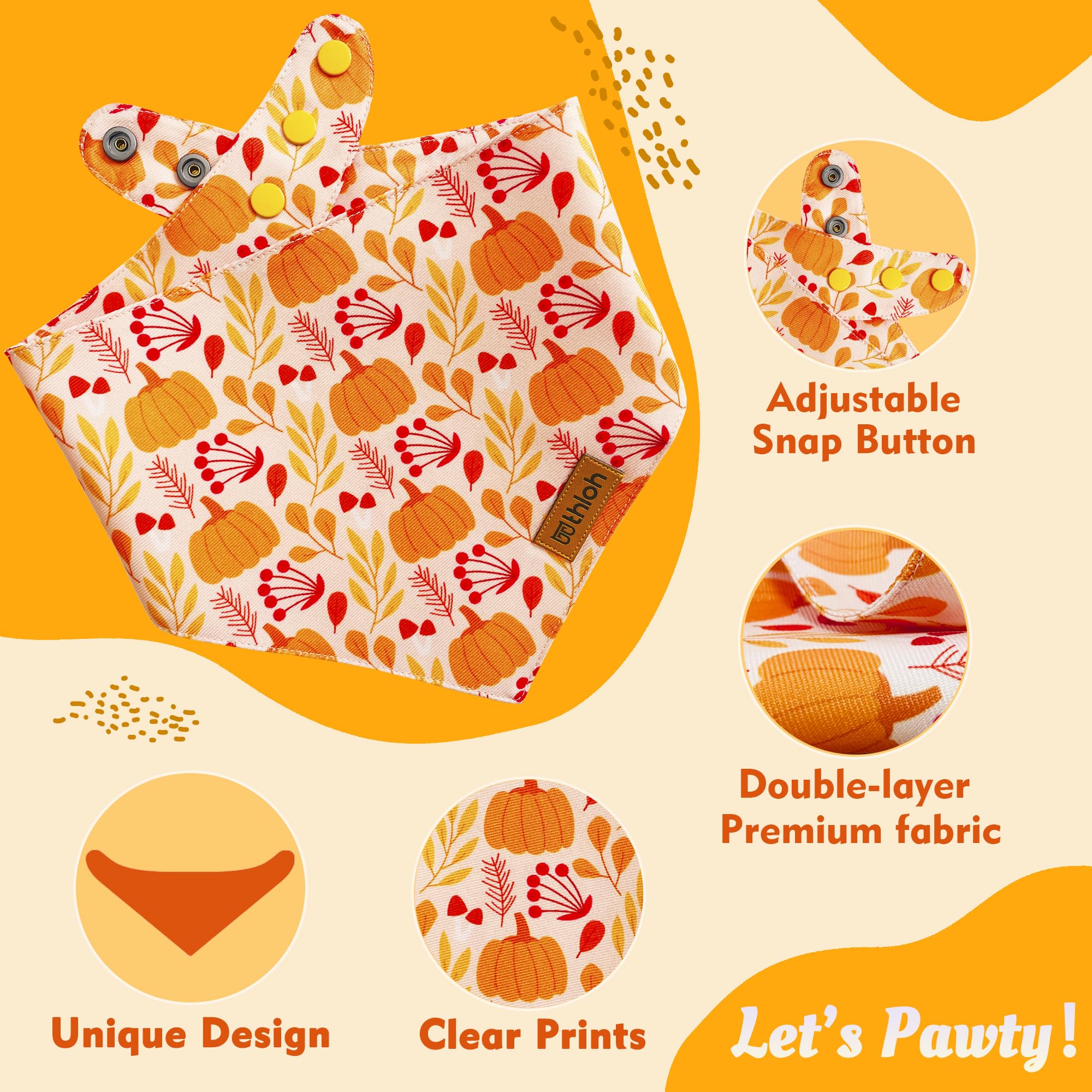THLOH bandanas with snap buttons for secure fit.