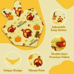 THLOH dog bandana leaf pattern supports stylish fall looks during celebrations.