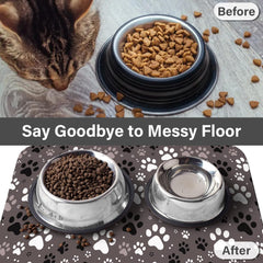 thmasamwr patterned bowl mat 12x20 anti-slip backing keeps bowls steady