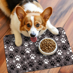 thmasamwr patterned bowl mat 12x20 spill area view demonstrates effortless cleanups