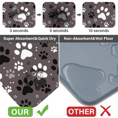 thmasamwr patterned bowl mat 12x20 easy-clean silicone surface wipes clean