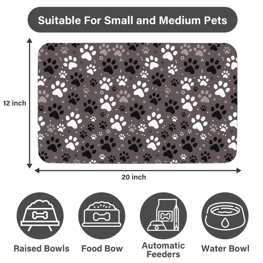 thmasamwr patterned bowl mat 12x20 pet meals scene highlights hygienic dining