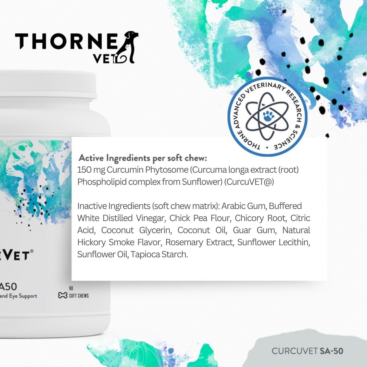 Cat enjoying ThorneVet CurcuVET-SA50 chews as a daily supplement