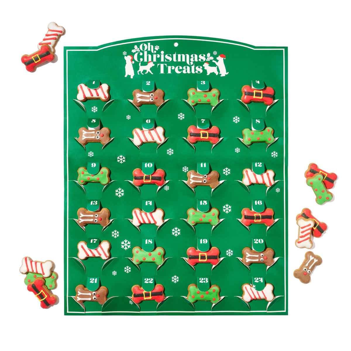 Thoughtfully Pets Advent Calendar exterior box for a 24-day dog treat countdown.
