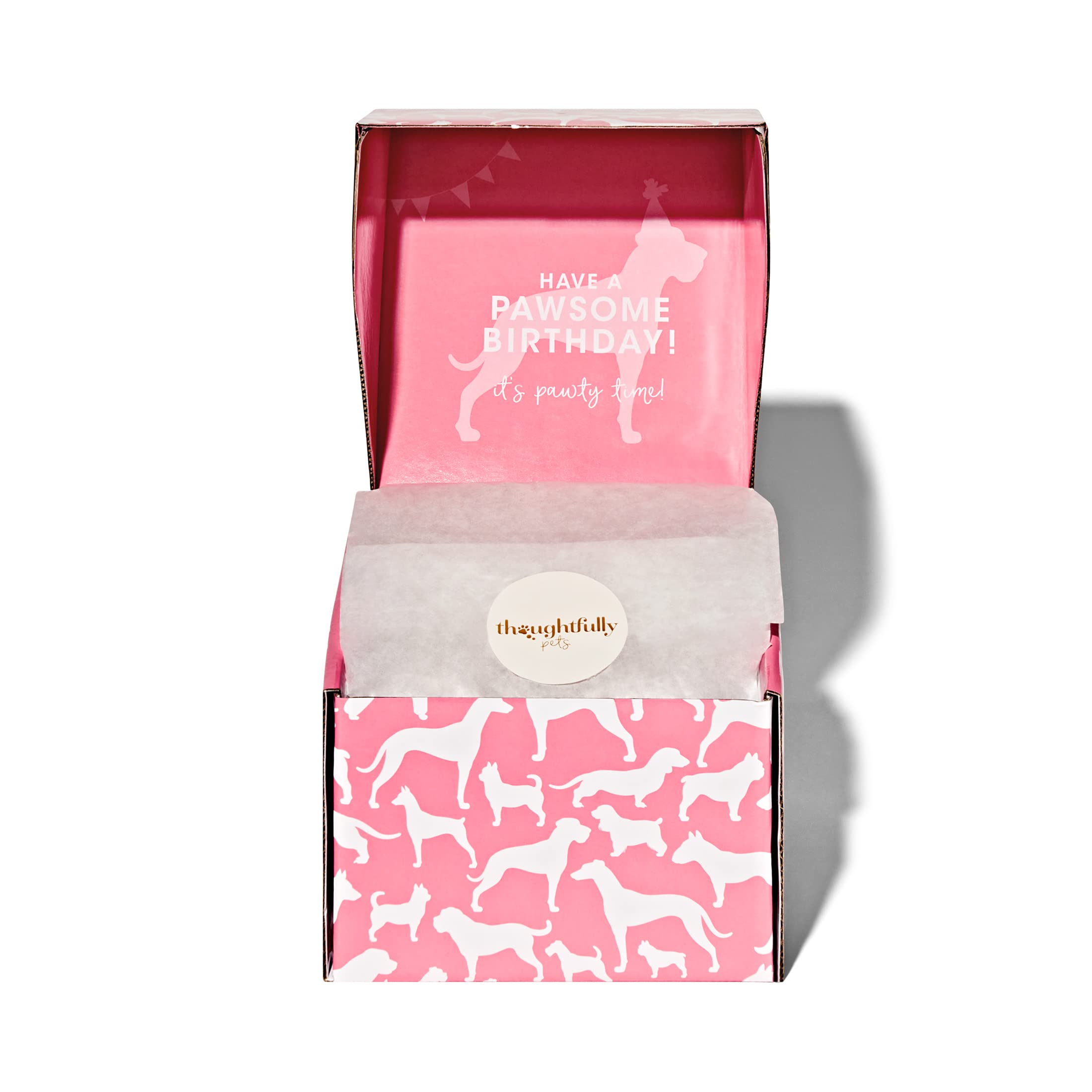 Thoughtfully Pets hollow biscuit dog treat cake with central hollow center for portioning.