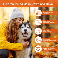 THRADORBS Hemp Calming Chews close-up shows soft chews for easy feeding.