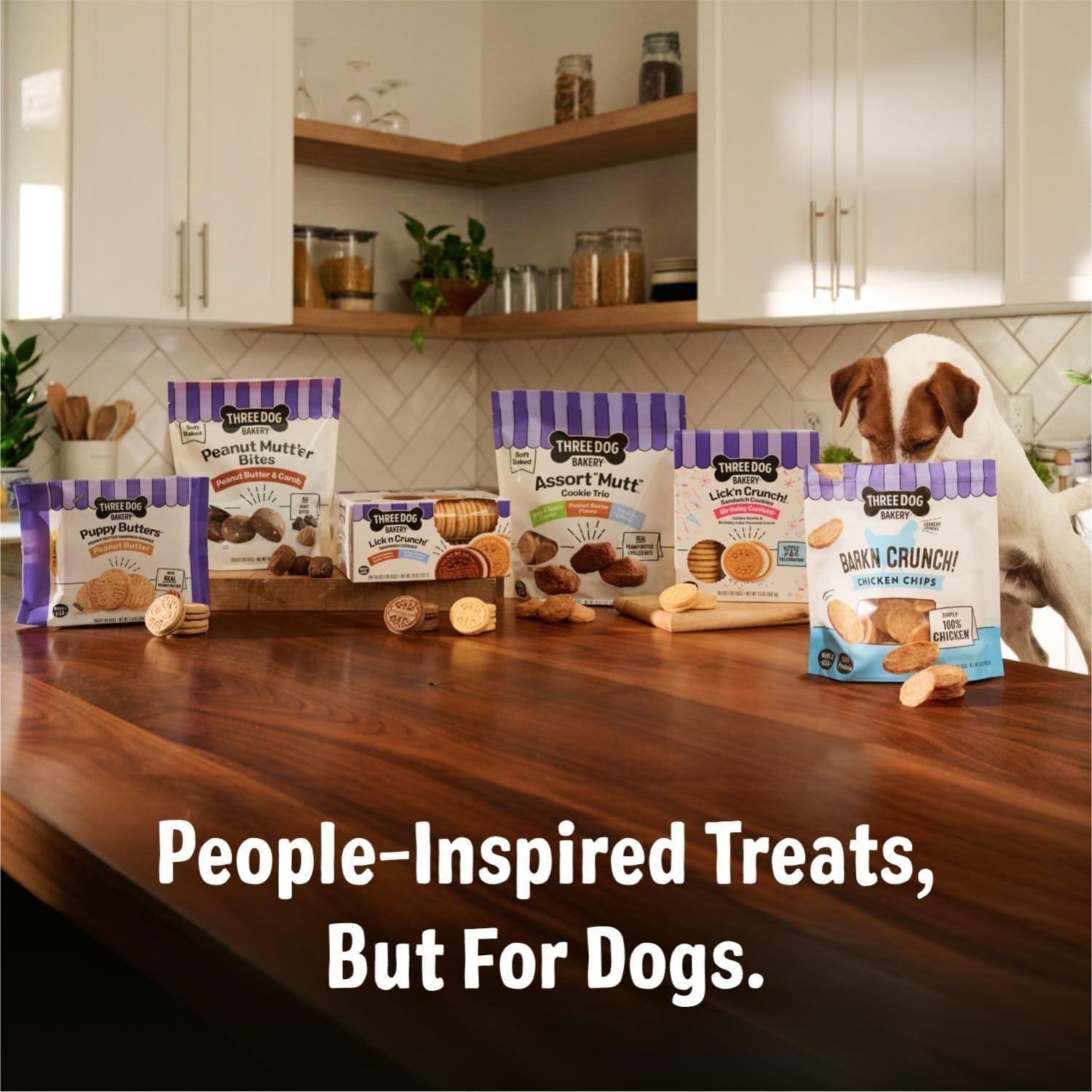 Three Dog Bakery Bark’N Crunch Chicken Chips healthy-protein snack for active dogs