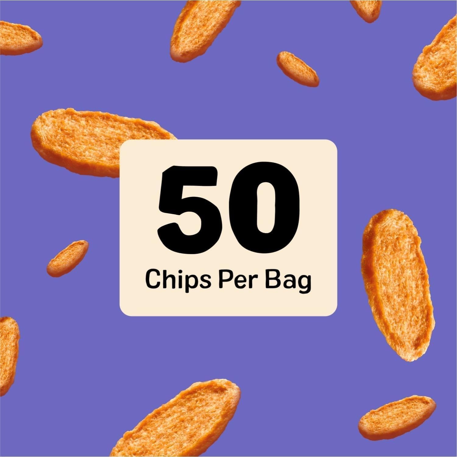 Three Dog Bakery Bark’N Crunch Chicken Chips training-use image suggests easy, high-protein snack during practice.