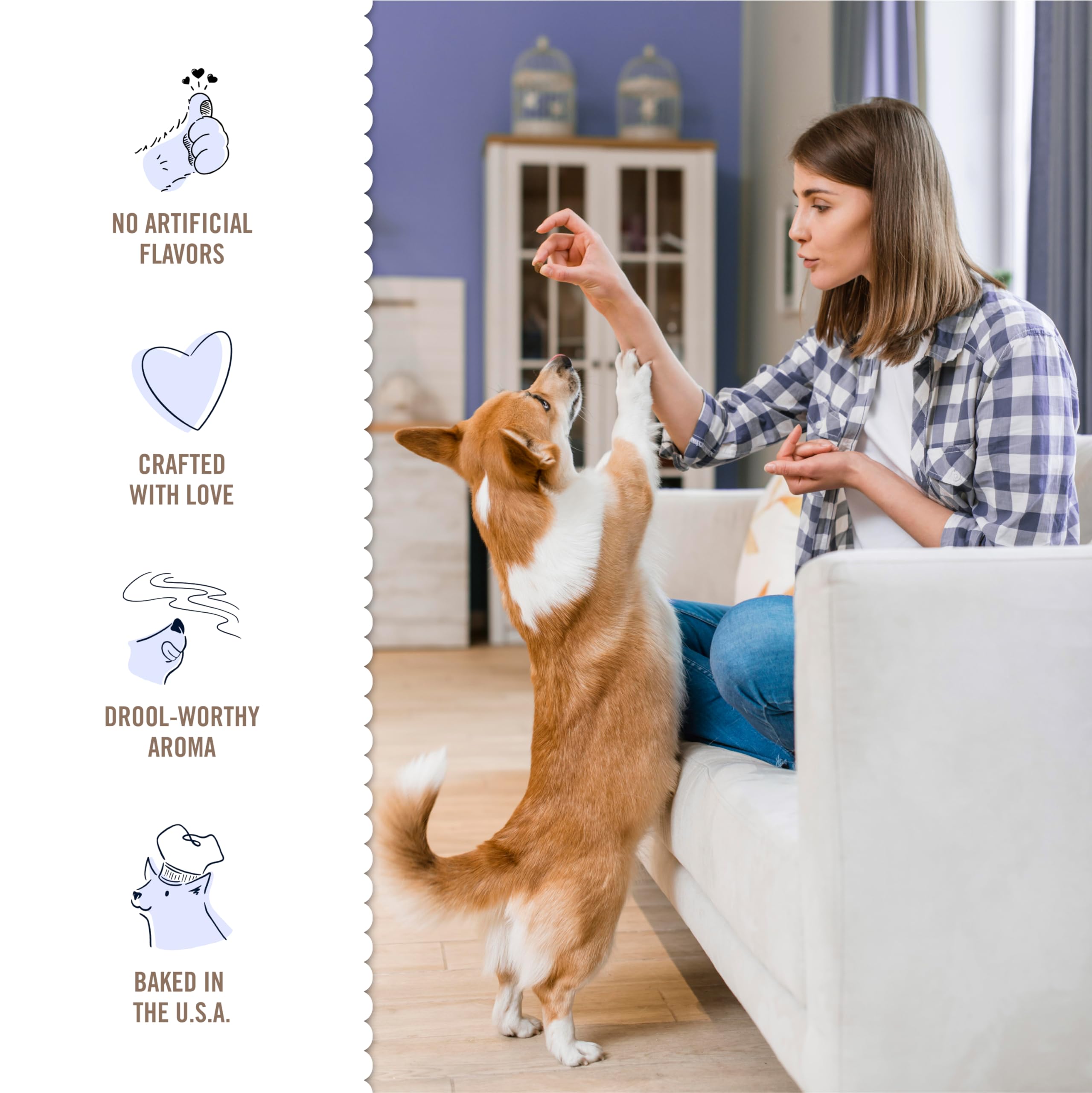 Three Dog Bakery golden vanilla cookie provides a satisfying crunch in every bite.