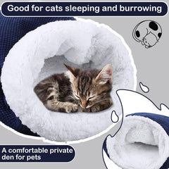 Threehoney cat sleeping bag adjustable entry allows easy access.