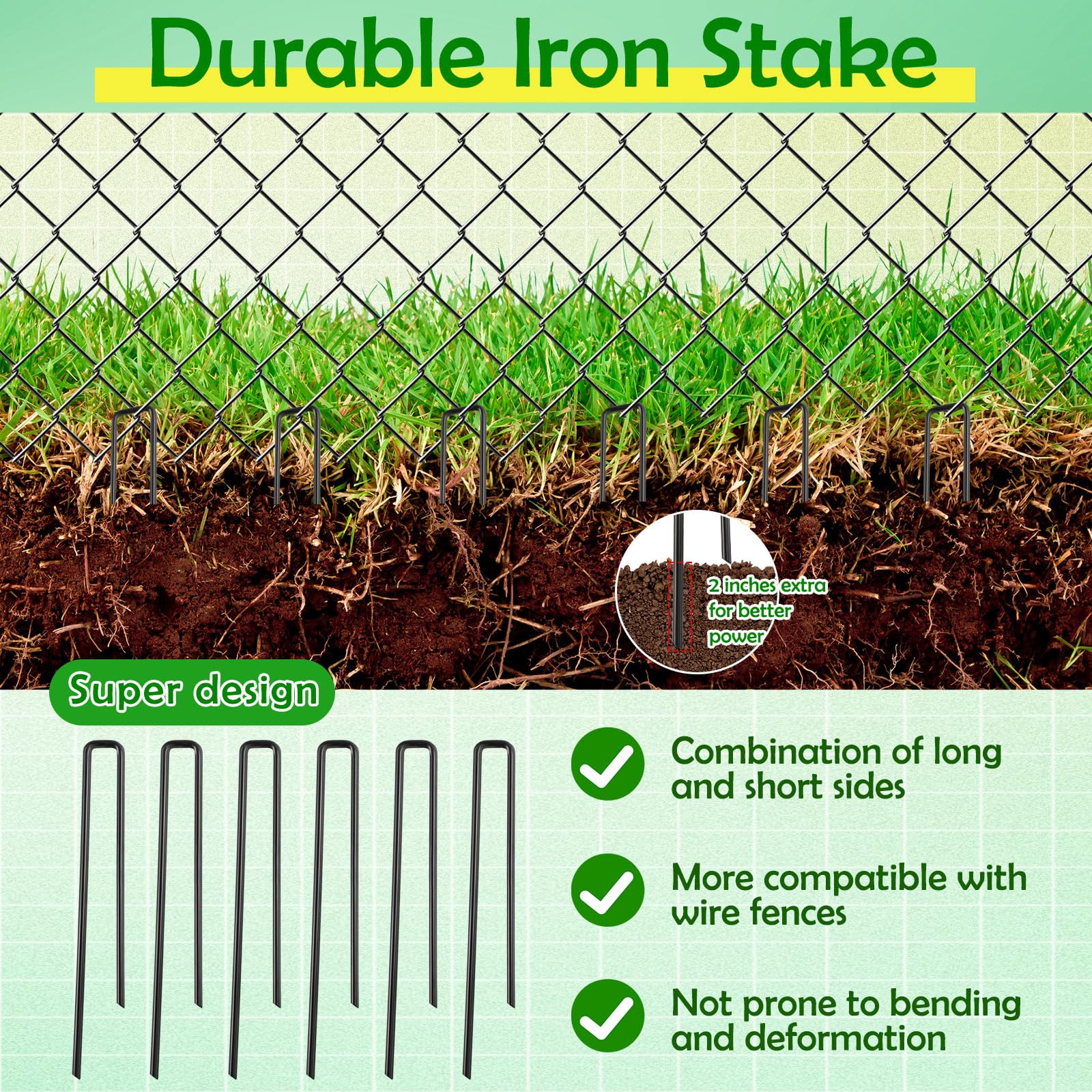Threehoney rust-proof spray-coated stake adds outdoor durability