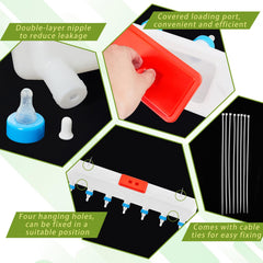 Threlaco 3-pacifier design reduces leakage during group feeding