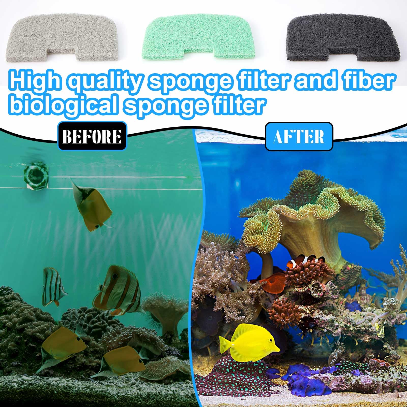 Threlaco bio-sponge-max captures debris for pristine tank conditions