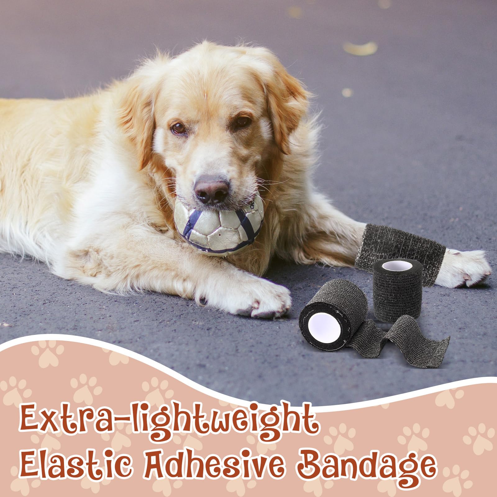 Threlaco 6-pack dog bandage provides abundant supply for emergencies.