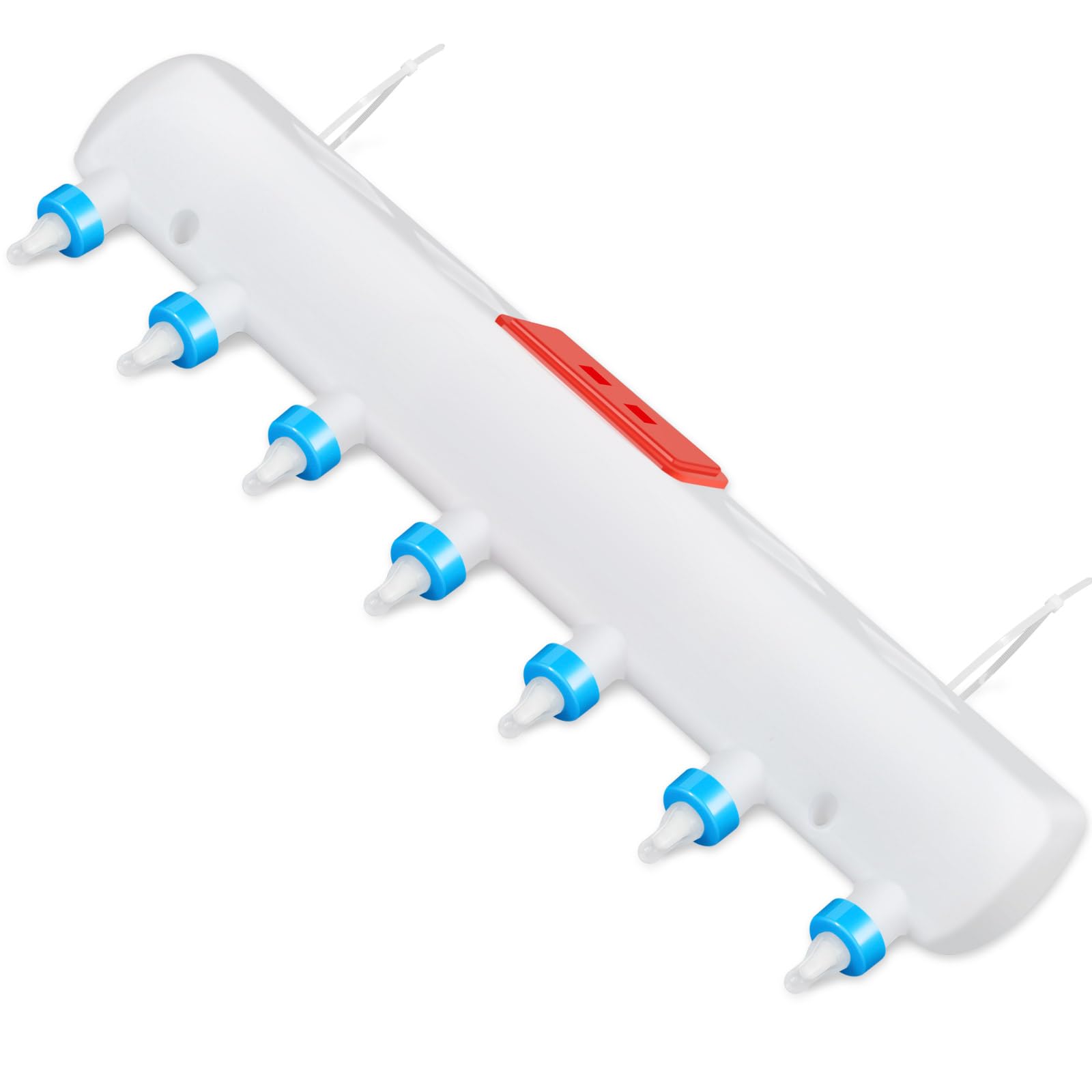 Threlaco 7-pacifier milk feeder set for efficient multi-animal feeding