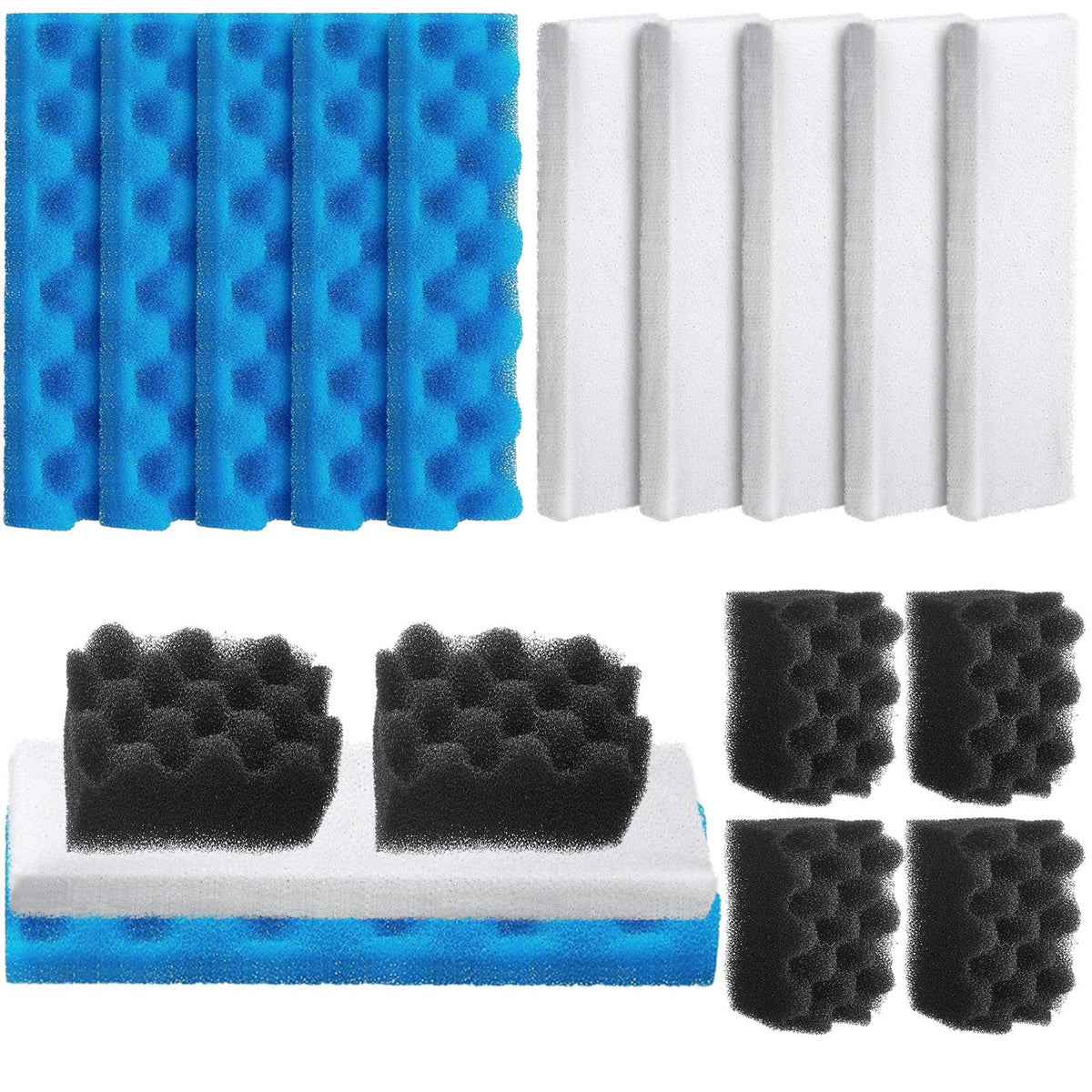Threlaco bio foam set close-up shows corrugated Max surface for enhanced debris capture.