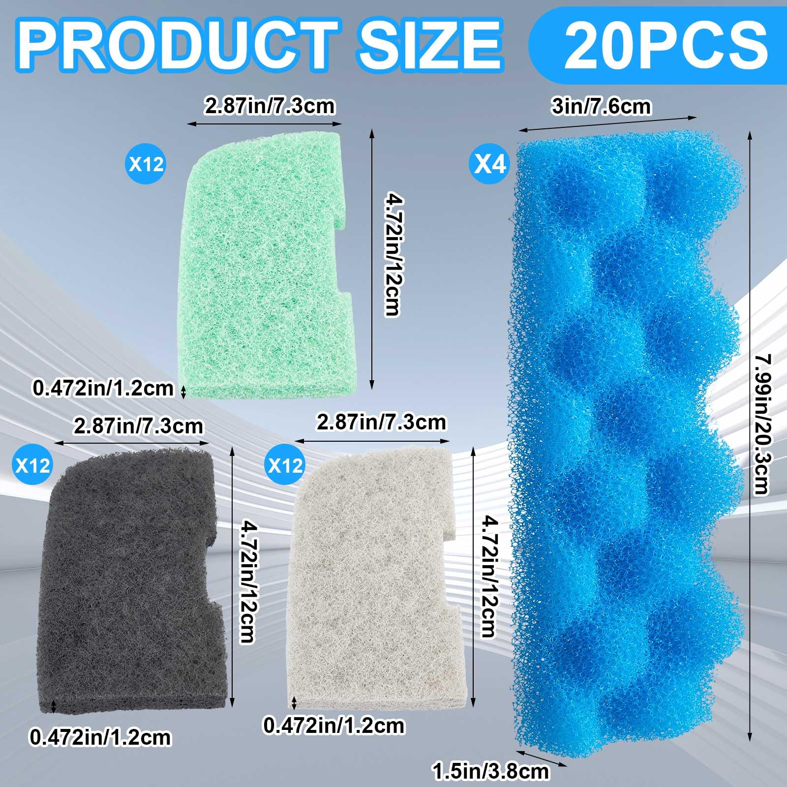 Threlaco biological foam filter display highlighting porous surface for biological filtration