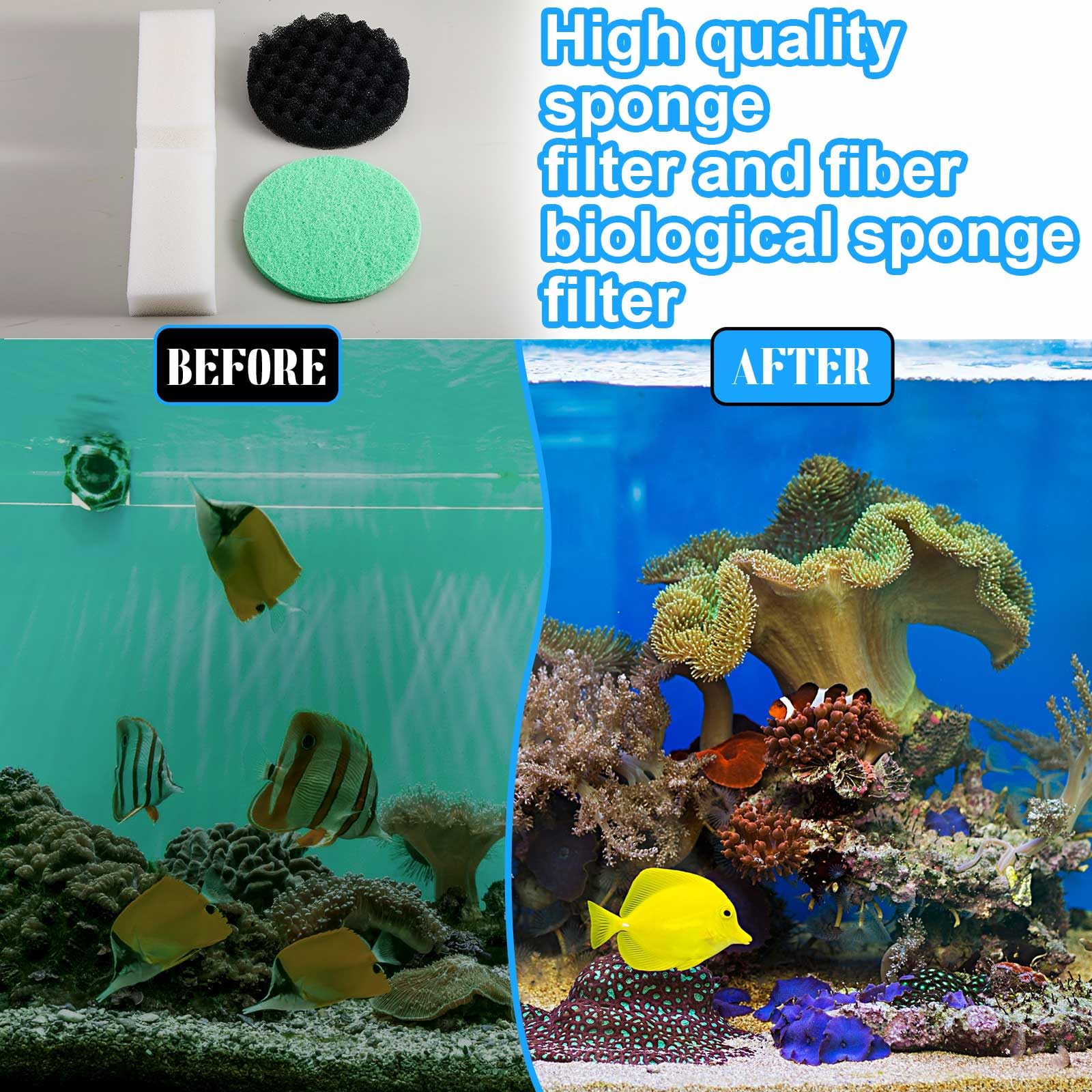 Threlaco carbon foam pads close-up highlighting surface filtration capacity.