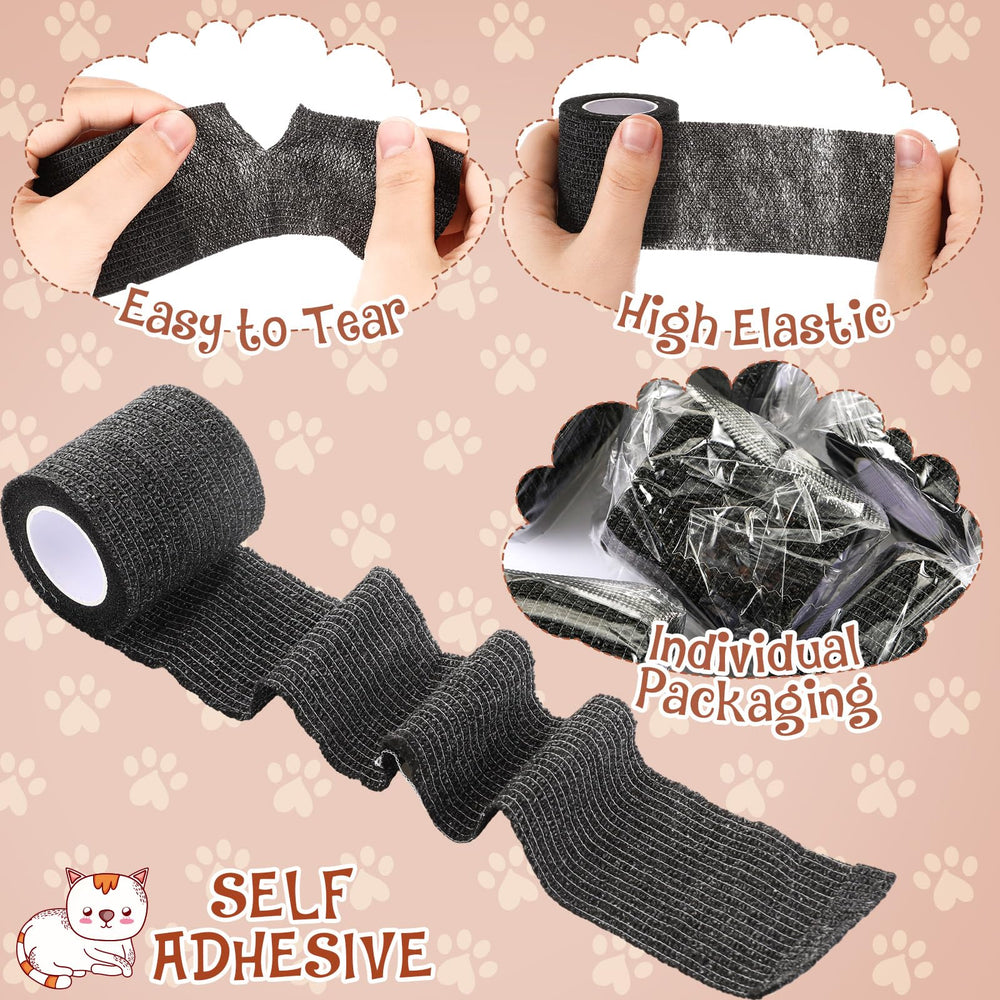 Threlaco cat bandage wrap no chew helps protect injuries on pets.