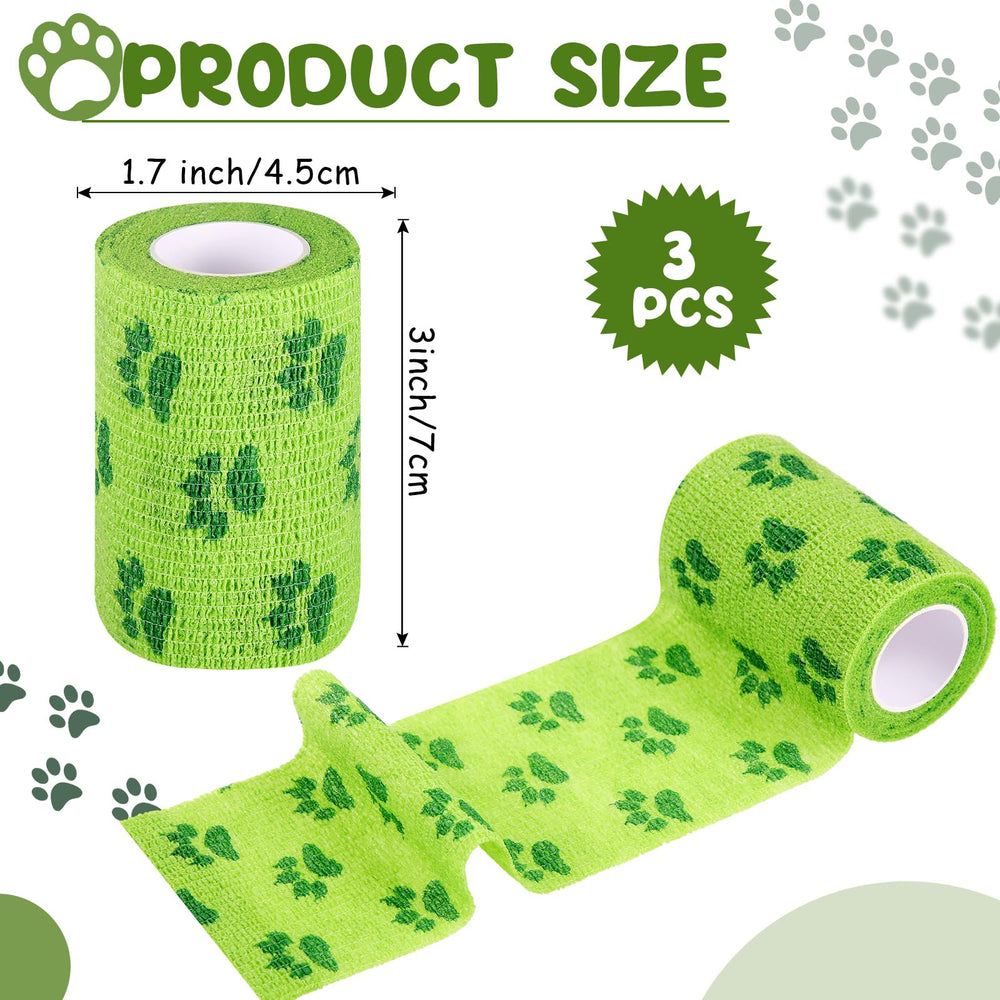 Threlaco six-pack dog bandage in green helps keep wounds protected at home.