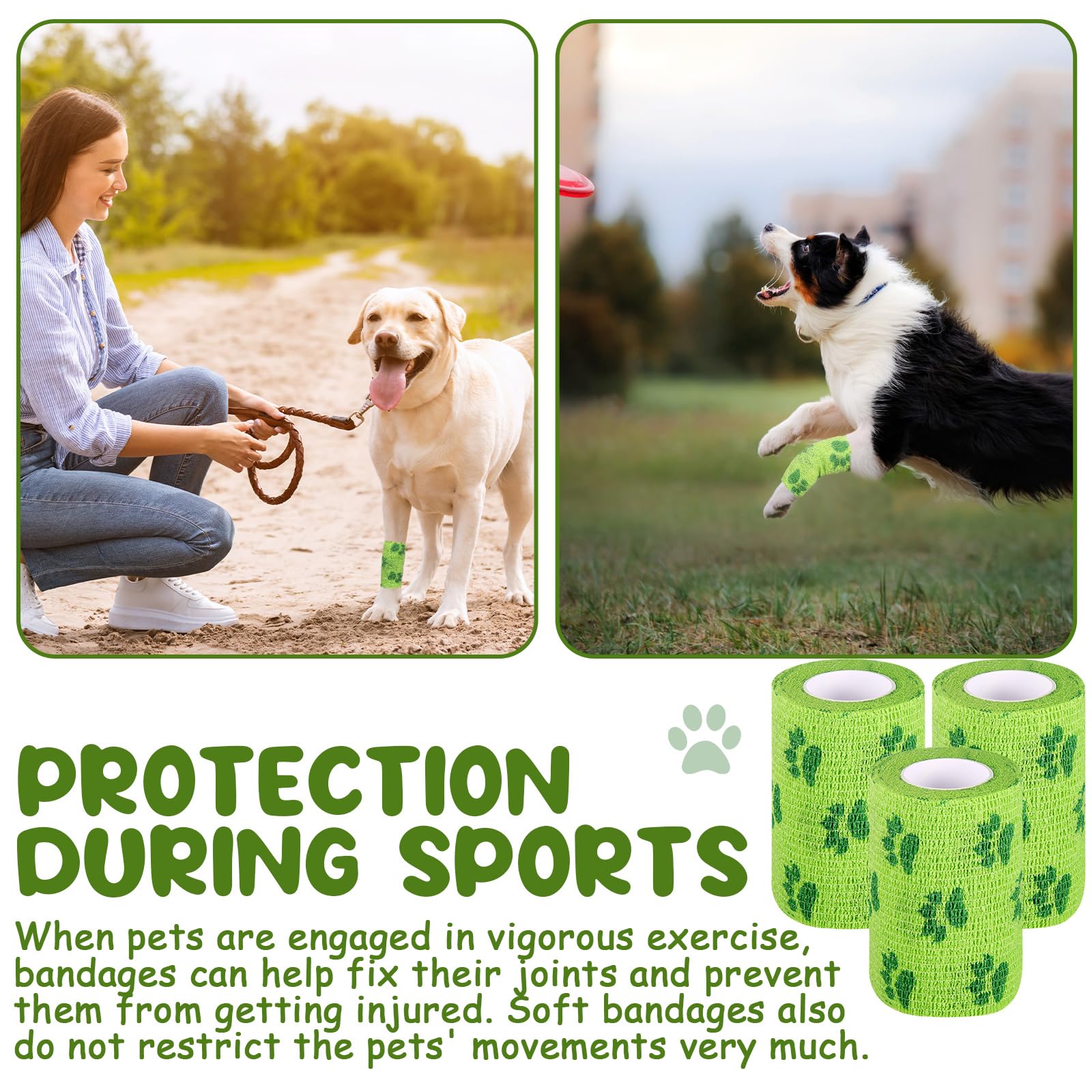 Threlaco easy-use-dog-bandage-application demonstrates simple wrapping.