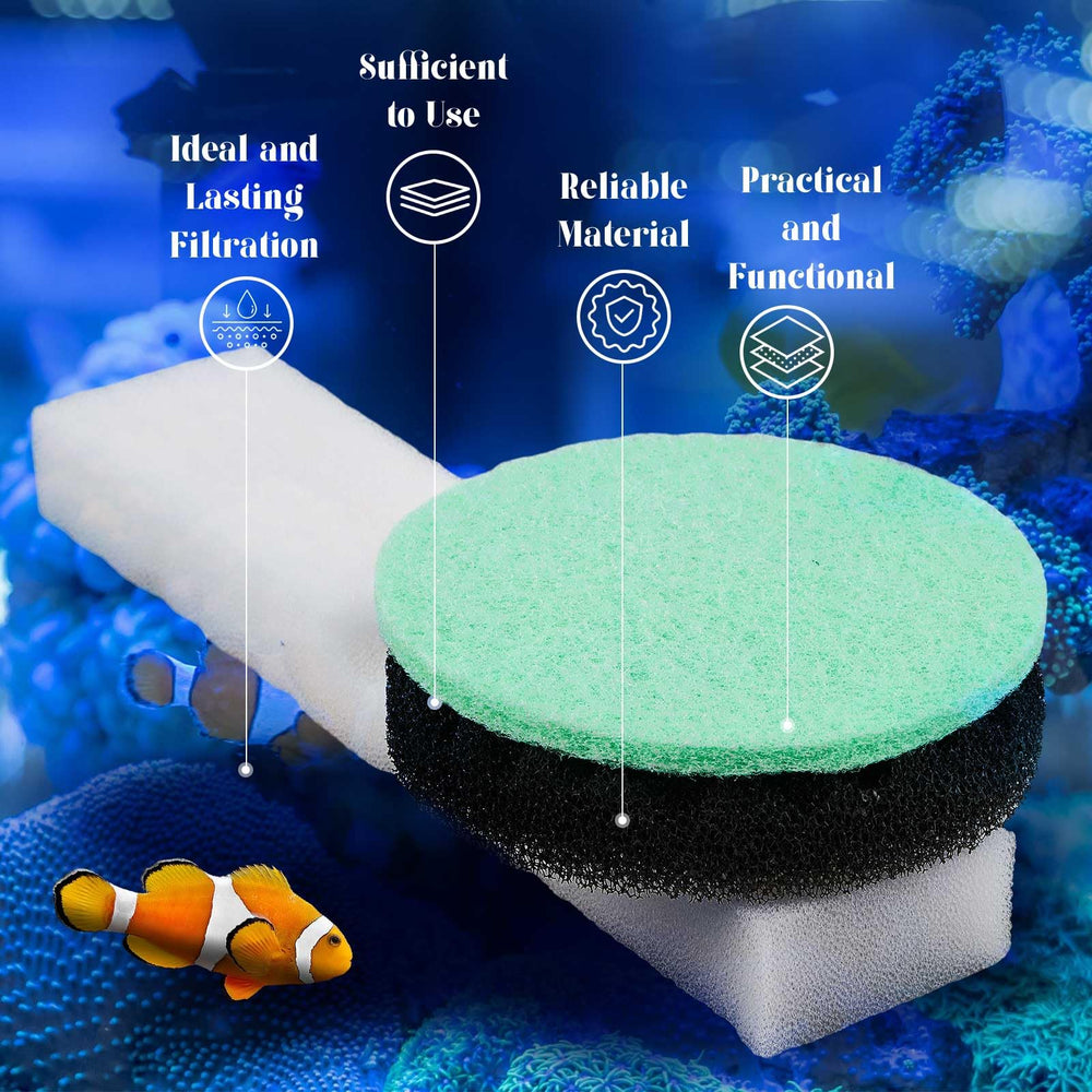 Threlaco foam blocks close-up for stable filtration flow.