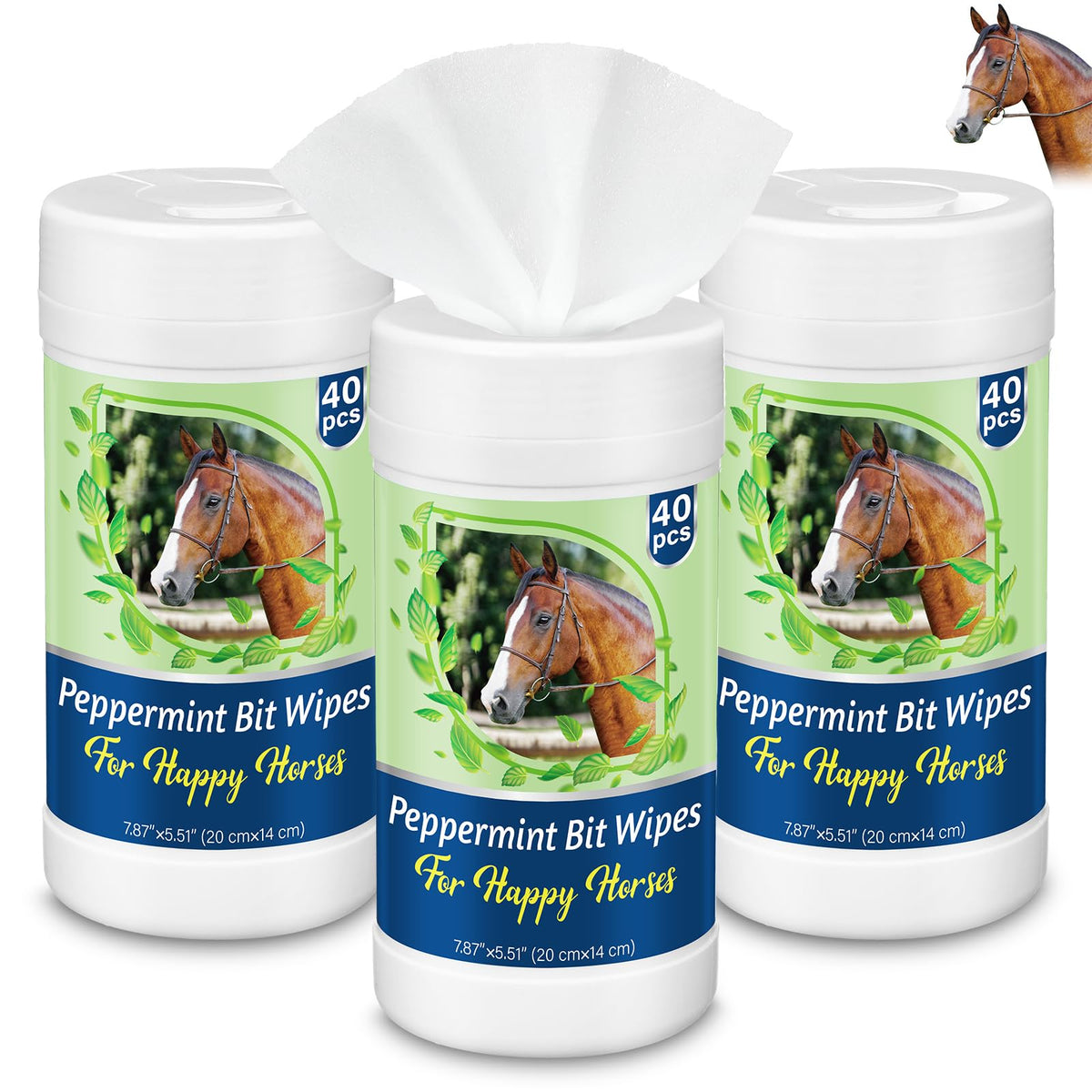 Threlaco horse bit wipes 3-pack ready for on-the-go bridle cleaning