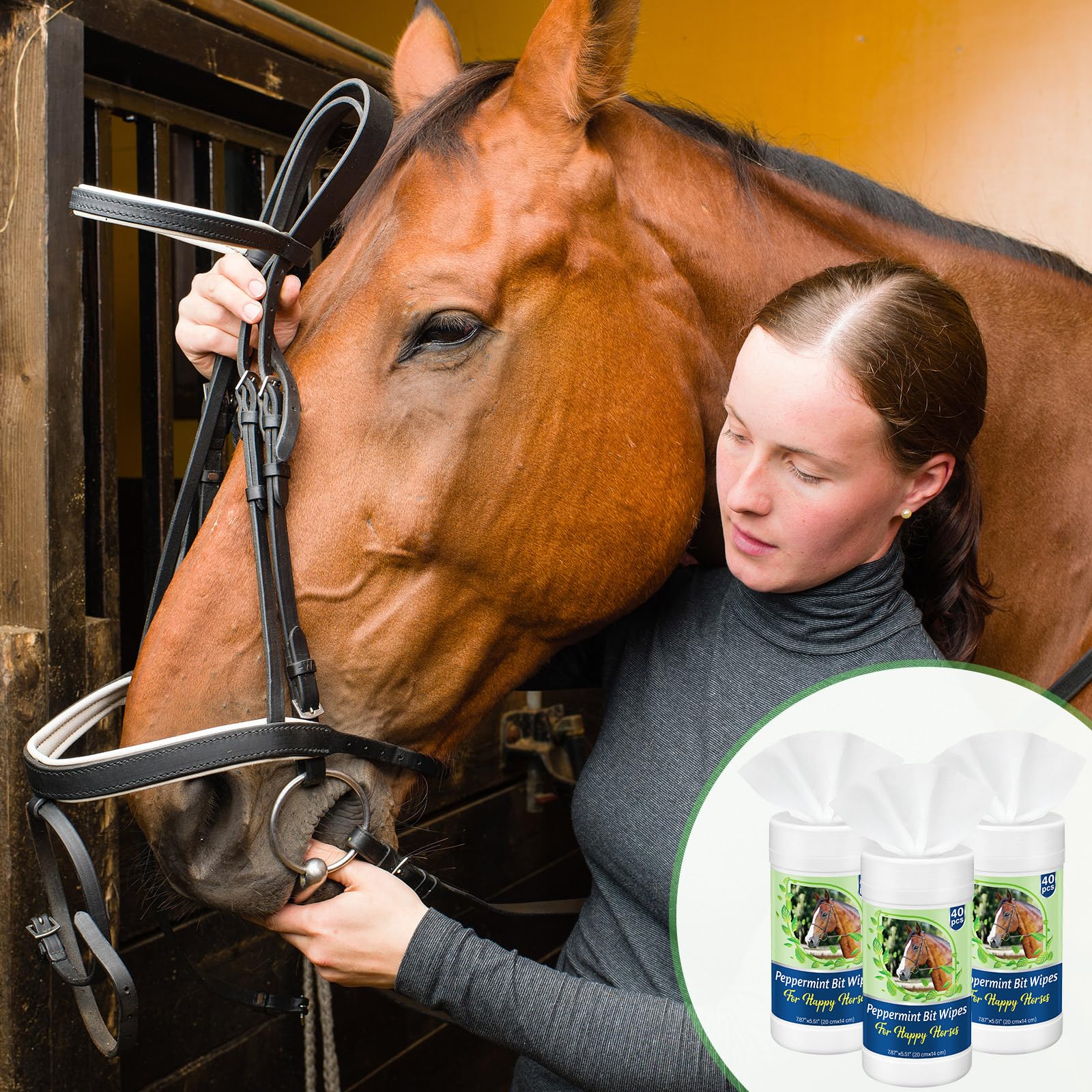 Threlaco horse bridle cleaning in action for shiny gear