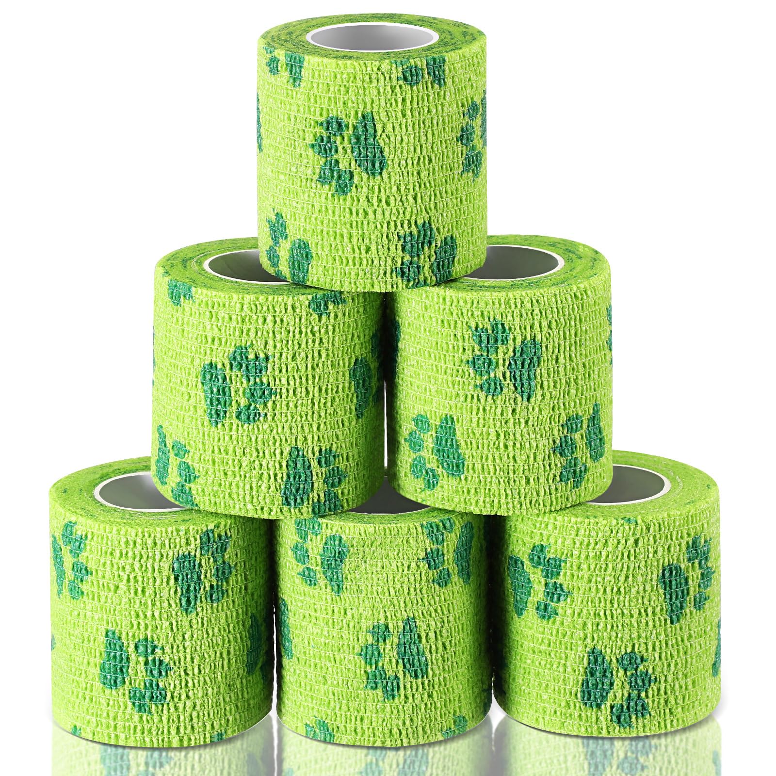 Threlaco no-chew dog bandage roll in green, 2in x 5yd, long-lasting wound coverage.