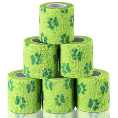 Threlaco no-chew dog bandage roll in green, 2in x 5yd, long-lasting wound coverage.
