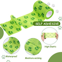 Threlaco nonwoven wound wrap green closeup shows breathable material.