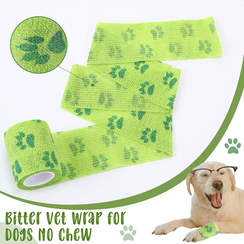 Threlaco no-chew wound wrap shown as waterproof and lightweight for home care.