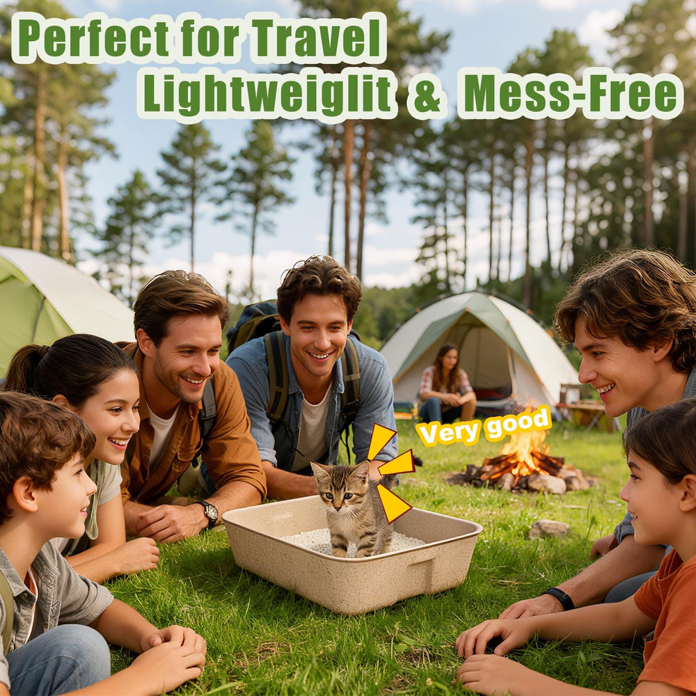 Thryosyn disposable litter box large biodegradable cardboard appeals to eco-conscious owners.