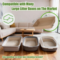 Thryosyn disposable litter box large fits most boxes for quick, mess-free changes.