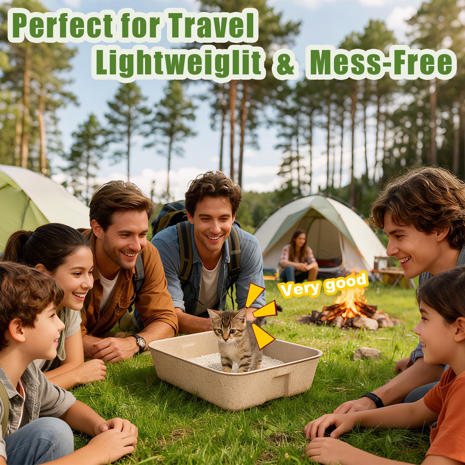 Thryosyn large disposable litter box 4-pack odor-resistant design keeps spaces fresher.