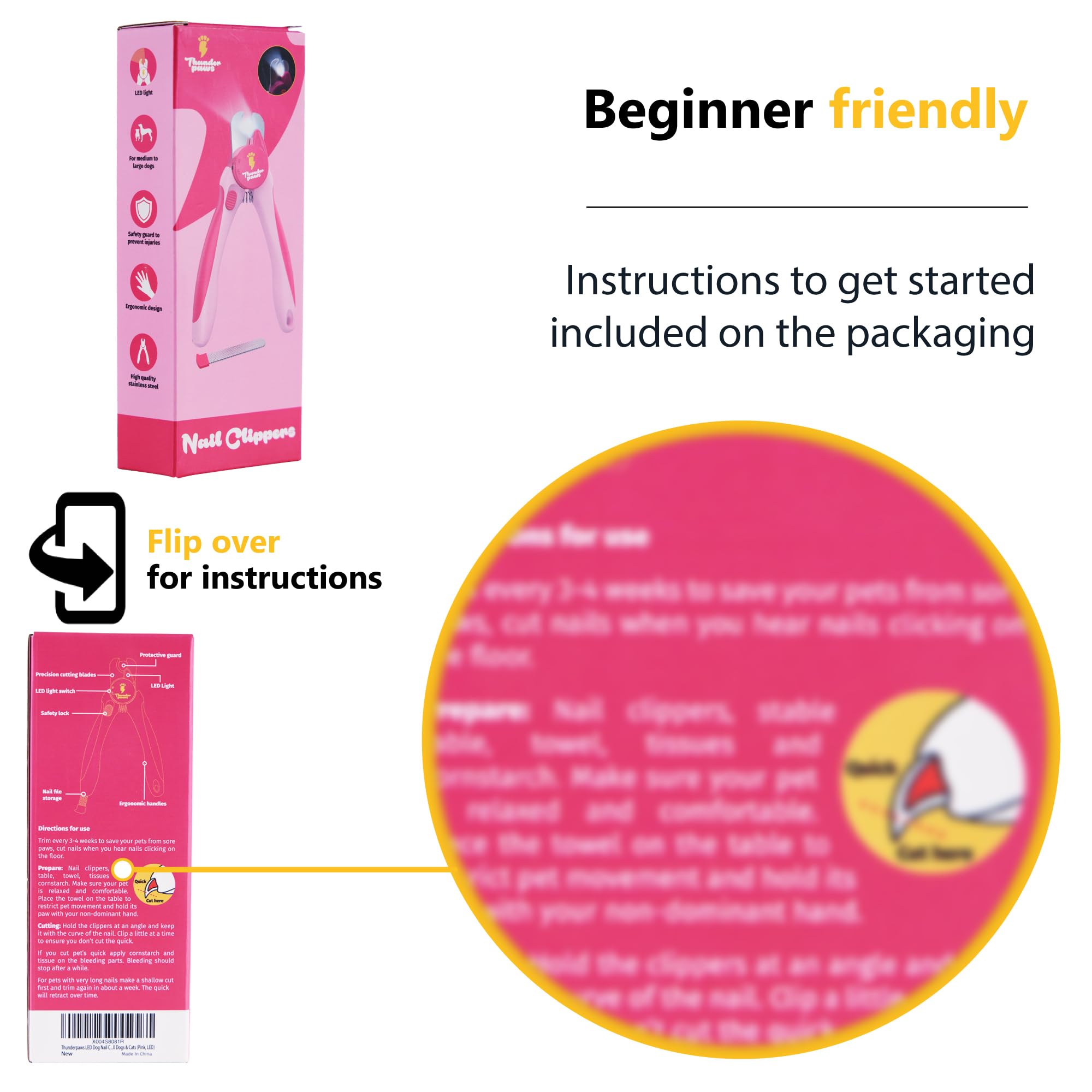 Thunderpaws clippers designed for large dogs with thick nails