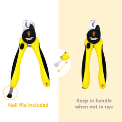 Thunderpaws safety guard prevents over-trimming for gentle pet grooming.