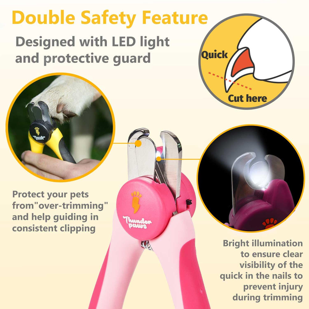 Thunderpaws pink non-slip grip handle for comfortable trimming