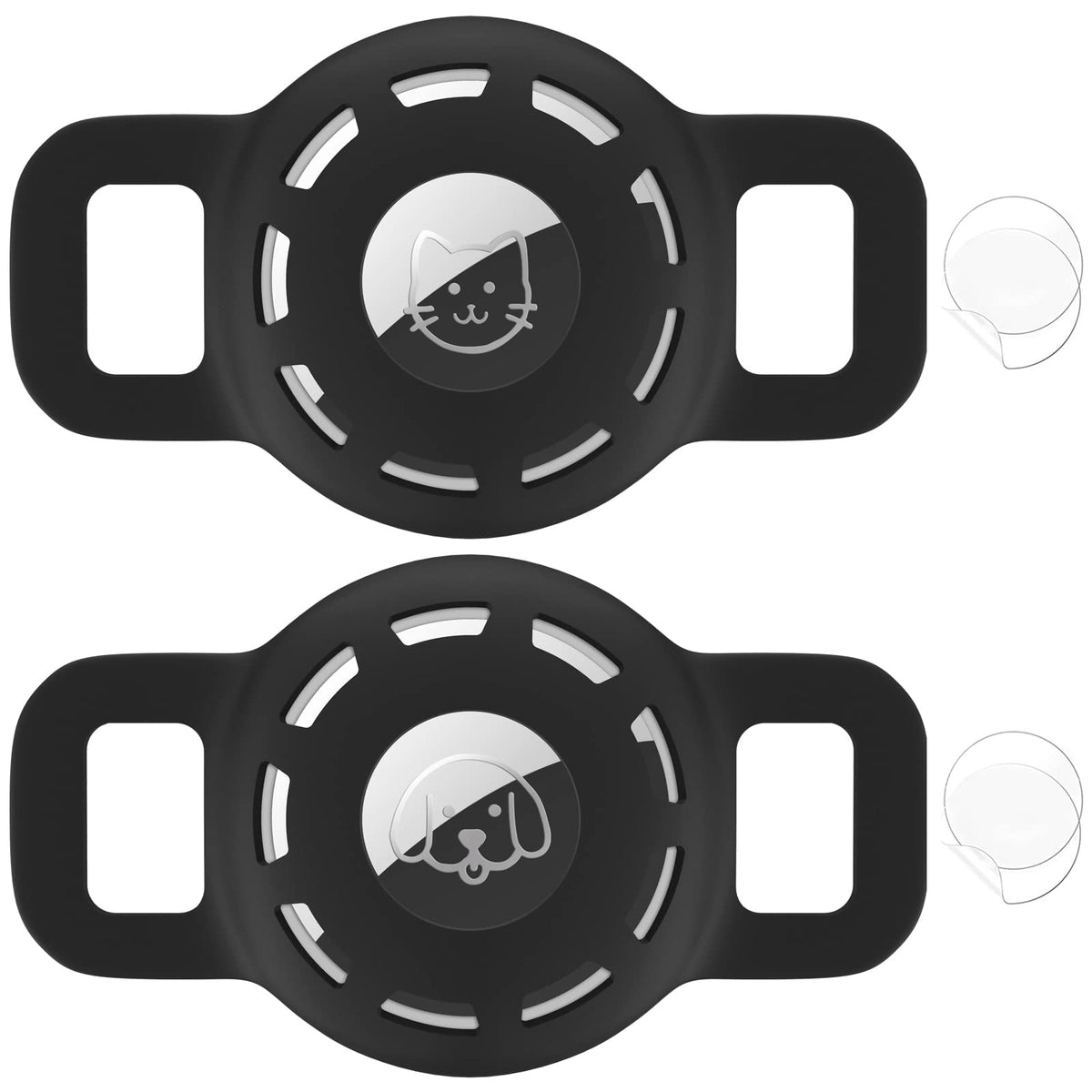 THXSBUDDY air-tag cat collar holder on pet provides secure tracking and comfortable wear.