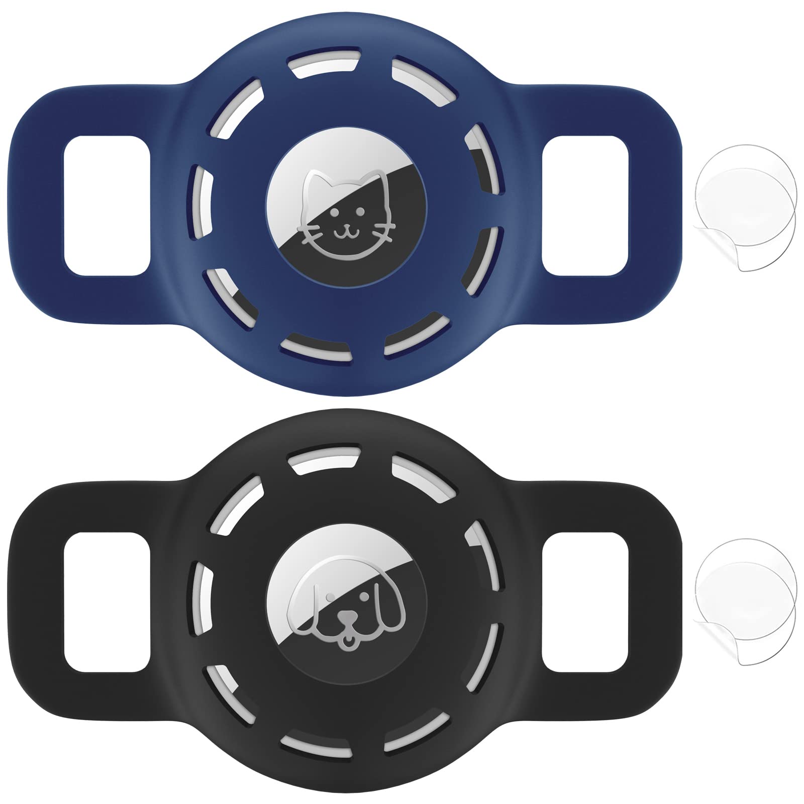 THXSBUDDY air tag collar holder main view shows secure fit for small pets, reducing loss risk.