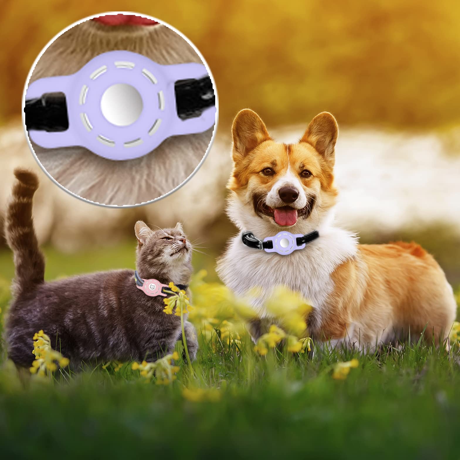 THXSBUDDY air tag holder packaging displays a 2-pack set value