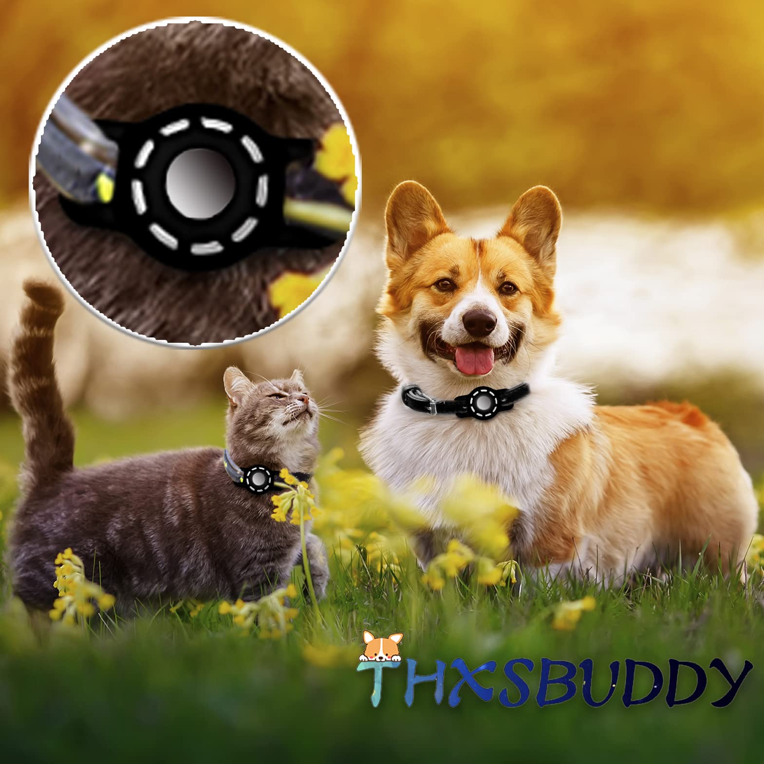 THXSBUDDY silicone air-tag holder is scratch-resistant and washable.