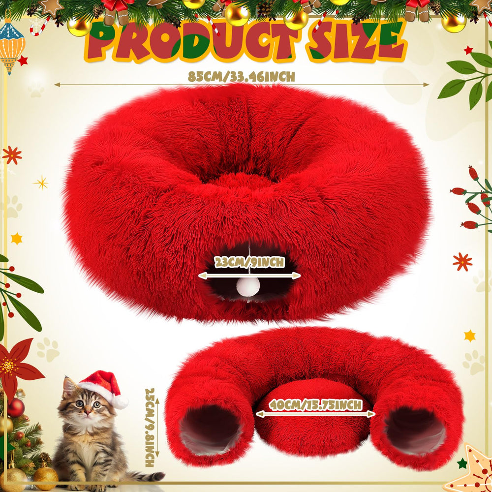 Thyle Cat Tunnel Bed in-use with kitten illustrates interactive enrichment.