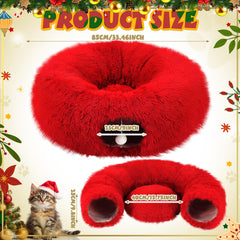 Thyle Cat Tunnel Bed in-use with kitten illustrates interactive enrichment.