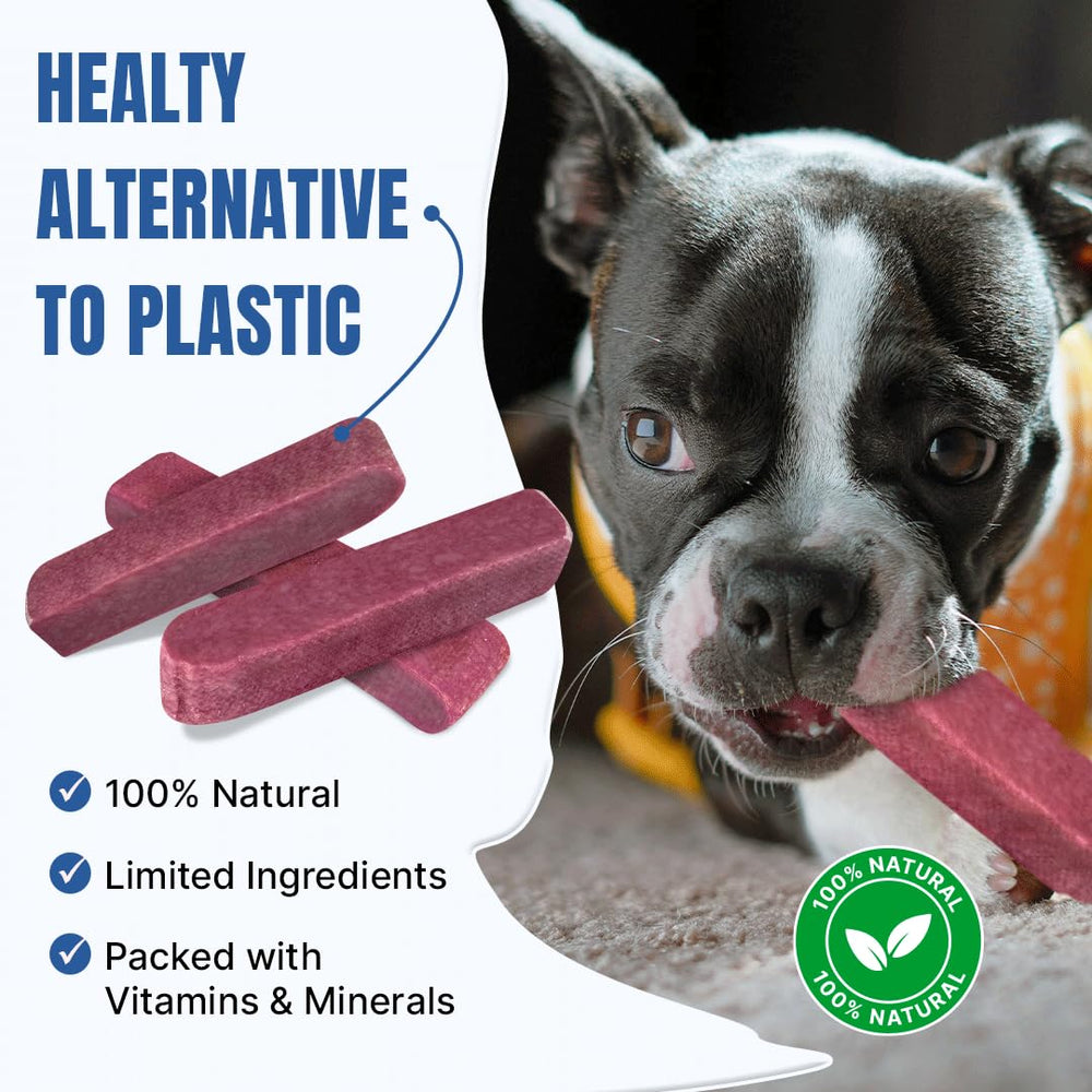 Tibetan Dog Chew yak cheese stick blueberry promotes oral hygiene through chewing.