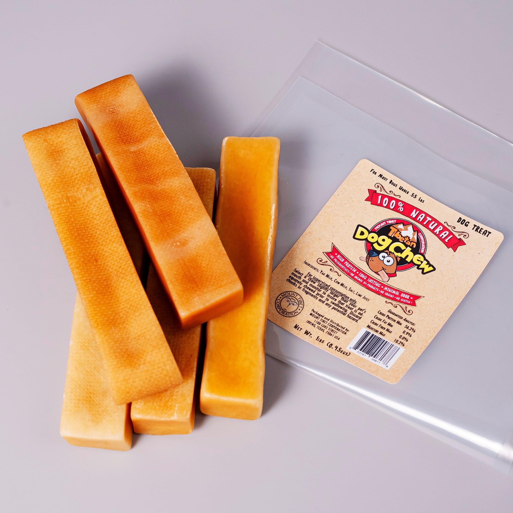 Tibetan Dog Chew Yak Cheese Sticks aroma during treat time without additives.