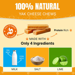 Tibetan Dog Chew Yak Cheese Sticks extra large - great for big dogs