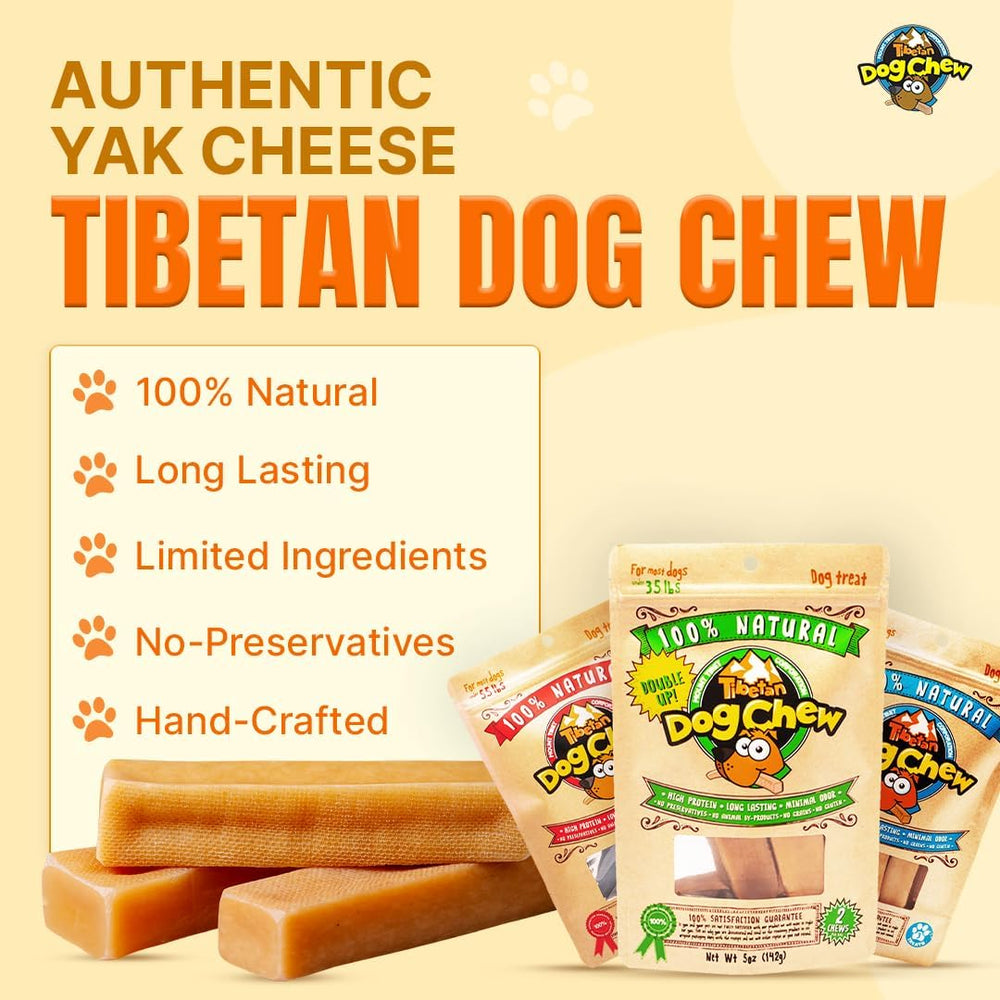 Tibetan Dog Chew Yak Cheese Sticks made-in-USA production and packaging