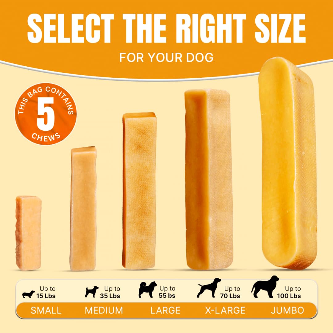 Tibetan Dog Chew Yak Cheese Sticks medium chew close-up - tough chewers friendly