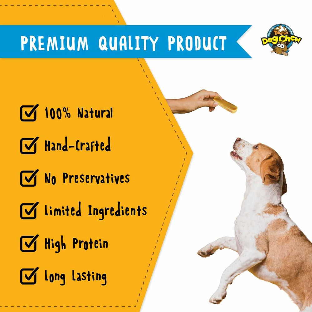 Tibetan Dog Chew Yak Cheese Sticks for medium dogs offer long-lasting chewing fun